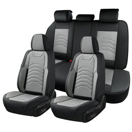 Coverado Front and Back Seat Covers Faux Leather Auto Interior Seats Universal Fit