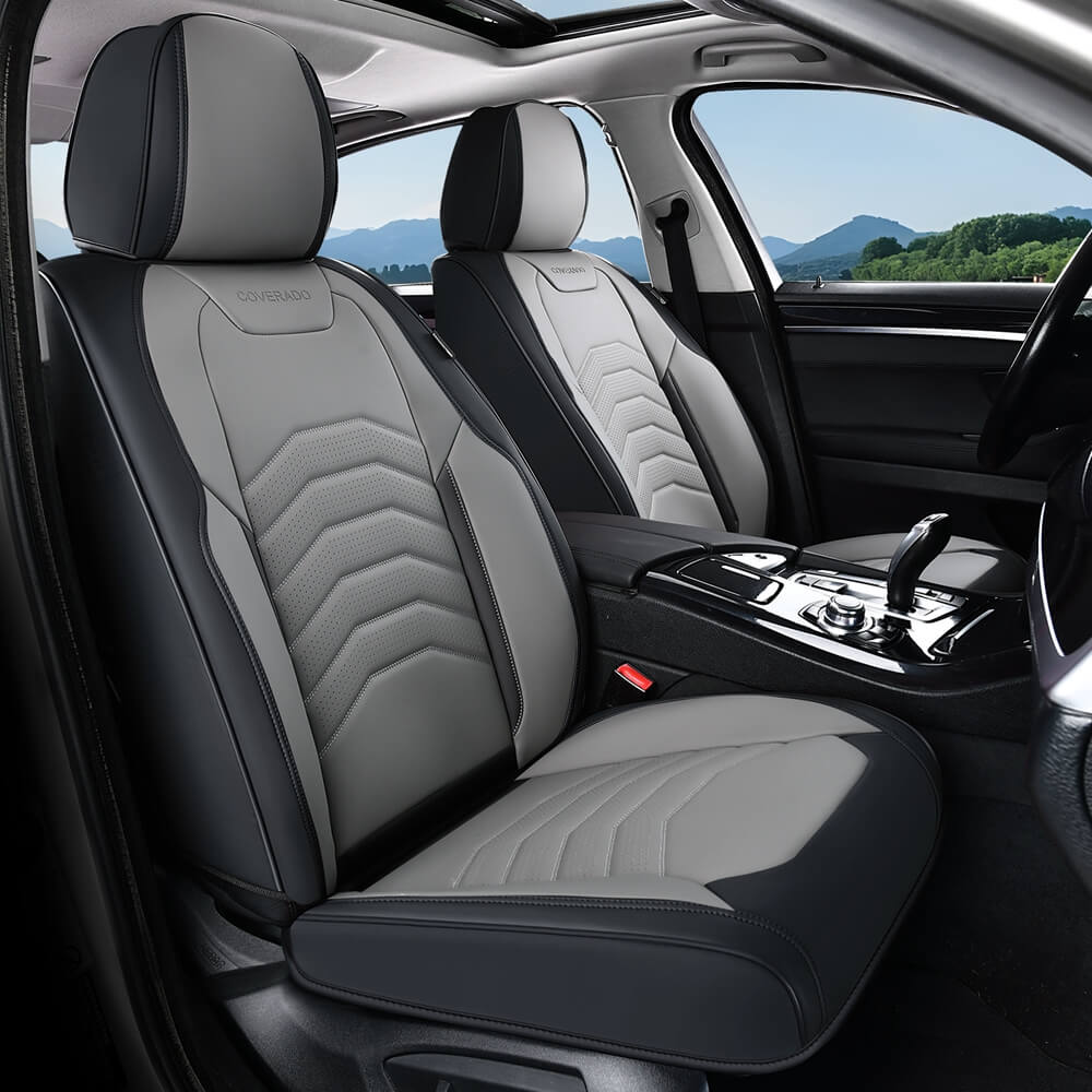 D2572 Faux Leather Front & Rear Seat Covers | Coverado