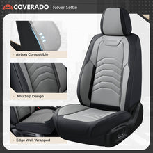 Load image into Gallery viewer, Coverado 5 Seats Full Set Front and Back Seat Covers Faux Leather Auto Interior Seats Universal Fit