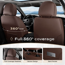 Load image into Gallery viewer, Coverado 5 Seats Full Set Front and Back Seat Covers Faux Leather Auto Interior Seats Universal Fit