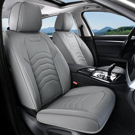 Coverado Front Seat Covers Set Faux Leather Auto Interior Seats Universal Fit