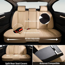 Load image into Gallery viewer, Coverado Car Front and Back Seat Covers Set Premium Leatherette Water Resistant Seat Protectors Universal Fit