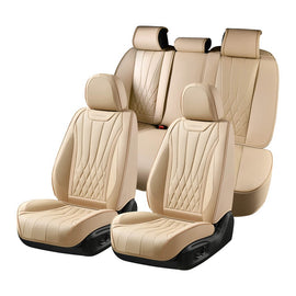 50% OFF🔥🔥 Coverado 5 Seats Full Set Seat Covers Front and Back Set Premium Leatherette Water Resistant Seat Protectors Universal Fit