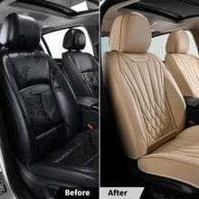 Load image into Gallery viewer, Coverado Car Front and Back Seat Covers Set Premium Leatherette Water Resistant Seat Protectors Universal Fit