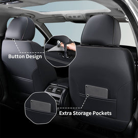 50% OFF🔥🔥 Coverado Car Front Seat Covers 2-Seat Premium Leatherette Water Resistant Seat Protectors Universal Fit