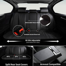 Load image into Gallery viewer, Coverado Car Front and Back Seat Covers Set Premium Leatherette Water Resistant Seat Protectors Universal Fit