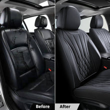 Load image into Gallery viewer, Coverado Car Front and Back Seat Covers Set Premium Leatherette Water Resistant Seat Protectors Universal Fit