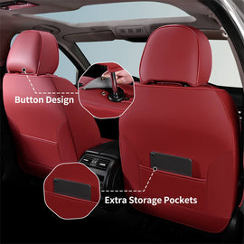 50% OFF🔥🔥 Coverado Car Front Seat Covers 2-Seat Premium Leatherette Water Resistant Seat Protectors Universal Fit