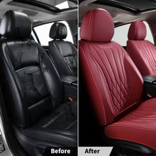 Load image into Gallery viewer, Coverado Car Front and Back Seat Covers Set Premium Leatherette Water Resistant Seat Protectors Universal Fit