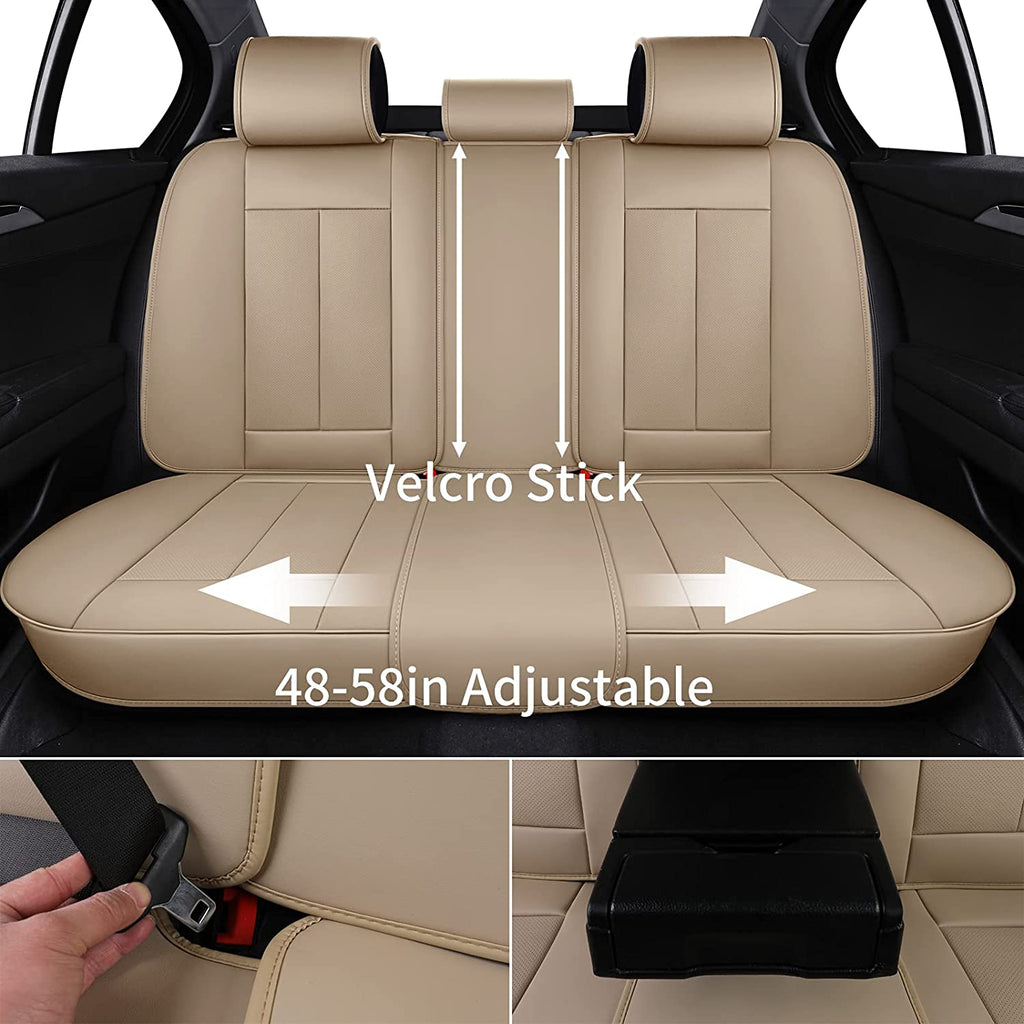 [Pre-sale] Coverado Full Set with Head Pillow Front and Back Seat Cover Set Faux Leather Waterproof Universal Fit
