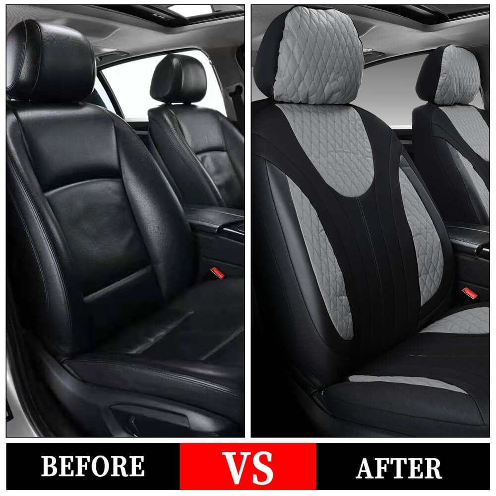 Coverado PVC Front and Back Seat Covers Comfortable and Durable Universal Fit