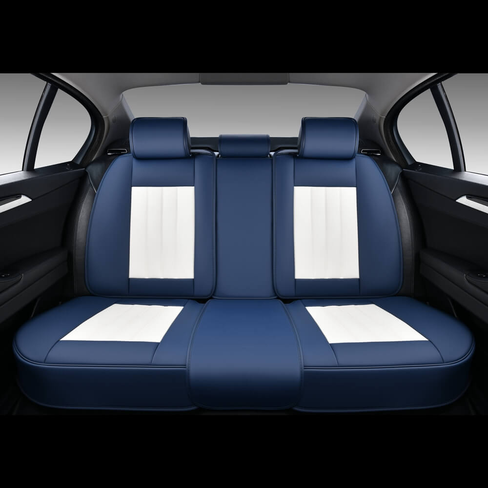 Coverado Full Set Seat Covers 5 Seats Front and Back Premium Faux Leather Seats Universal Fit