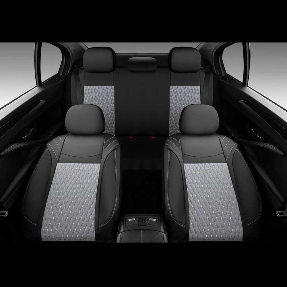 Coverado PVC Auto Front and Back Vehicle Seat Covers Universal Fit