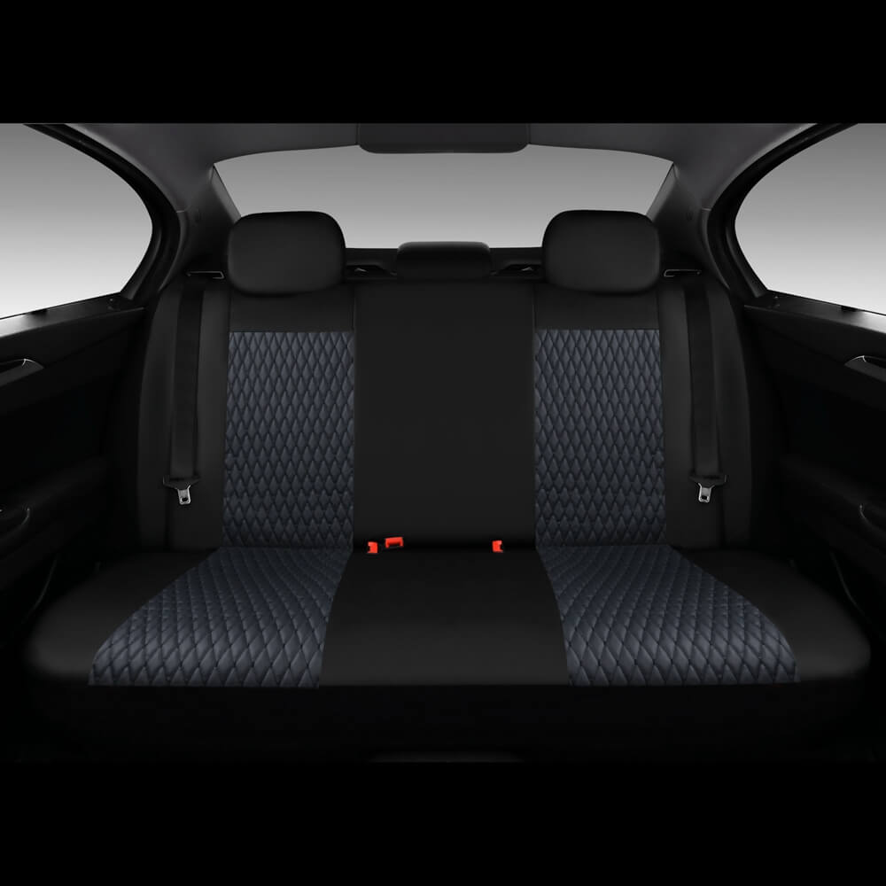 Coverado PVC Auto Front and Back Vehicle Seat Covers Universal Fit