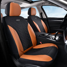 Load image into Gallery viewer, Coverado Front and Back Seat Covers for Cars PU Leather &amp; Fabric Material Breathable Comfort Auto Seats Universal Fit
