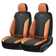 Load image into Gallery viewer, Coverado Front and Back Seat Covers for Cars PU Leather &amp; Fabric Material Breathable Comfort Auto Seats Universal Fit