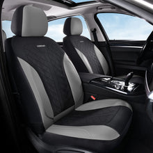 Load image into Gallery viewer, Coverado Front and Back Seat Covers for Cars PU Leather &amp; Fabric Material Breathable Comfort Auto Seats Universal Fit