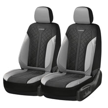 Load image into Gallery viewer, Coverado Front and Back Seat Covers for Cars PU Leather &amp; Fabric Material Breathable Comfort Auto Seats Universal Fit