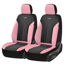 Load image into Gallery viewer, Coverado Front and Back Seat Covers for Cars PU Leather &amp; Fabric Material Breathable Comfort Auto Seats Universal Fit