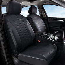 Load image into Gallery viewer, Coverado 2-Seat Car Front and Passenger Seat Covers Faux Leather &amp; Fabric Water Resistant Auto Seat Protectors Universal Fit
