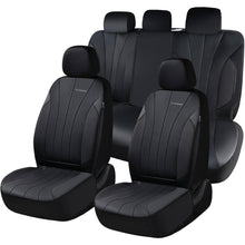 Load image into Gallery viewer, Coverado Car Front and Back Seat Covers Faux Leather &amp; Fabric Water Resistant Auto Seat Protectors Universal Fit
