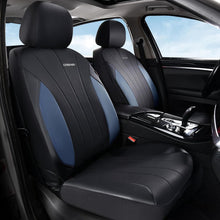 Load image into Gallery viewer, Coverado 2-Seat Car Front and Passenger Seat Covers Faux Leather &amp; Fabric Water Resistant Auto Seat Protectors Universal Fit