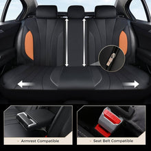 Load image into Gallery viewer, Coverado Car Front and Back Seat Covers Faux Leather &amp; Fabric Water Resistant Auto Seat Protectors Universal Fit