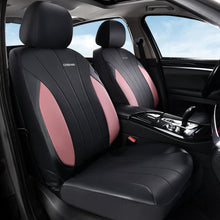 Load image into Gallery viewer, Coverado 2-Seat Car Front and Passenger Seat Covers Faux Leather &amp; Fabric Water Resistant Auto Seat Protectors Universal Fit