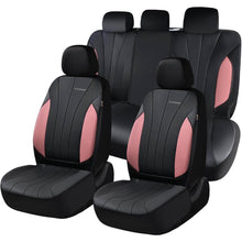 Load image into Gallery viewer, Coverado Car Front and Back Seat Covers Faux Leather &amp; Fabric Water Resistant Auto Seat Protectors Universal Fit