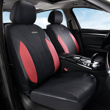 Load image into Gallery viewer, Coverado 2-Seat Car Front and Passenger Seat Covers Faux Leather &amp; Fabric Water Resistant Auto Seat Protectors Universal Fit