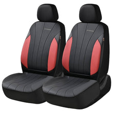 Load image into Gallery viewer, Coverado 2-Seat Car Front and Passenger Seat Covers Faux Leather &amp; Fabric Water Resistant Auto Seat Protectors Universal Fit