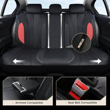 Load image into Gallery viewer, Coverado Car Front and Back Seat Covers Faux Leather &amp; Fabric Water Resistant Auto Seat Protectors Universal Fit