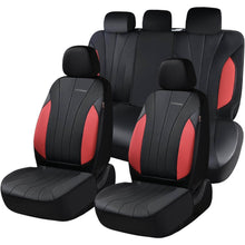 Load image into Gallery viewer, Coverado Car Front and Back Seat Covers Faux Leather &amp; Fabric Water Resistant Auto Seat Protectors Universal Fit