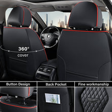 Load image into Gallery viewer, Coverado 5 Seats Car Seat Covers Front and Rear Seat Full Set Premium Leather Seat Protector Universal Fit