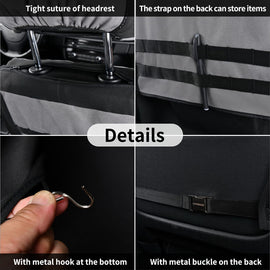 Coverado 2-Pack Canvas Front Car Seat Covers Universal Fit Auto Seat Protectors for Kids & Dogs