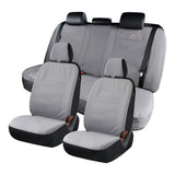 Coverado Front Rear Car Seat Covers Canvas Universal Fit Auto Seat Protectors for Kids & Dogs