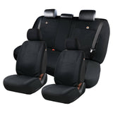 Coverado Canvas Front Rear Car Seat Covers Universal Fit Auto Seat Protectors for Kids & Dogs