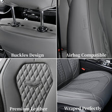 Load image into Gallery viewer, Coverado Front and Back Seat Cover Premium Leatherette Full Set Model SCU018 Waterproof Universal Fit