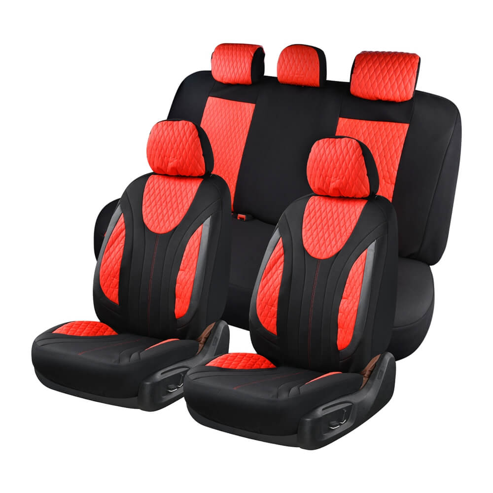 Coverado PVC Front and Back Seat Covers Comfortable and Durable Universal Fit