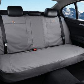 Coverado Back Bench Canvas Seat Covers for Cars Trucks SUV Auto Rear Seat Protectors for Kids & Dogs Universal Fit