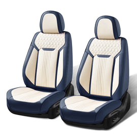 Coverado Front Car Seat Covers Set 2 Seats Driver and Passenger Comfortable Leatherette Water Resistant Universal Fit Auto Seat Protectors