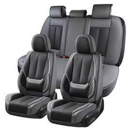 5 Seats Coverado Car Seat Covers for Cars Front and Rear Full Set with Lumbar Support Premium Leather Waterproof Auto Seat ProtectorsUniversal Fit