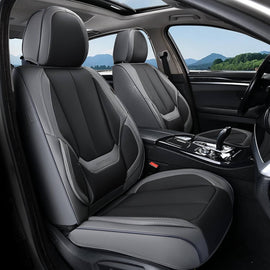 5 Seats Coverado Car Seat Covers for Cars Front and Rear Full Set with Lumbar Support Premium Leather Waterproof Auto Seat ProtectorsUniversal Fit