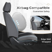 Load image into Gallery viewer, Coverado Front and Back Car Seat Covers Set Premium Faux Leather Water Resistant Lumbar Support Driver Passenger Rear Auto Seat Protectors Universal Fit