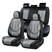 Load image into Gallery viewer, Coverado Front and Back Car Seat Covers Set Premium Faux Leather Water Resistant Lumbar Support Driver Passenger Rear Auto Seat Protectors Universal Fit