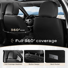 Load image into Gallery viewer, Coverado Front and Back Car Seat Covers Set Premium Faux Leather Water Resistant Lumbar Support Driver Passenger Rear Auto Seat Protectors Universal Fit