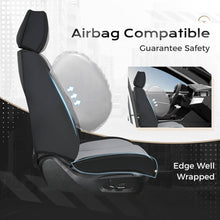 Load image into Gallery viewer, Coverado Front and Back Car Seat Covers Set Premium Faux Leather Water Resistant Lumbar Support Driver Passenger Rear Auto Seat Protectors Universal Fit