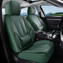 Load image into Gallery viewer, Coverado Front and Back Car Seat Covers Set Premium Faux Leather Water Resistant Lumbar Support Driver Passenger Rear Auto Seat Protectors Universal Fit