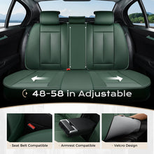Load image into Gallery viewer, Coverado Front and Back Car Seat Covers Set Premium Faux Leather Water Resistant Lumbar Support Driver Passenger Rear Auto Seat Protectors Universal Fit