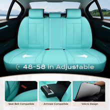 Load image into Gallery viewer, Coverado Front and Back Car Seat Covers Set Premium Faux Leather Water Resistant Lumbar Support Driver Passenger Rear Auto Seat Protectors Universal Fit